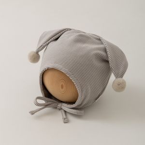 SDRYHTDH Cute Baby Fetal Cap Soft Cat Ear Newborn Beanie Hat Ins Tie Strap Infant Bonnet Hat Photography Props