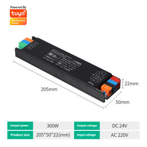 Tuya-Compatible Smart COB LED Strip Transformer 24V | Adjustable Color Temp (2700K-6500K) | Timer & Energy Saving Mode