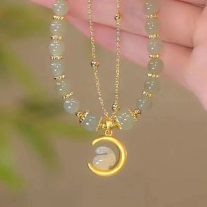 OR🧸 Zodiak Giok Hetian Imitasi/ Gelang Kelinci Giok Gaya Cina/ Desain Ceruk Bernilai Tinggi/ Manik-Manik Transfer COD