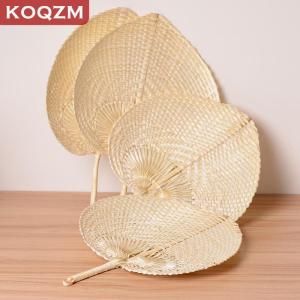 [COD] KOQZM KITCHEN Pushan Arts Hand Made Fan Peach Shaped Bamboo Fan Summer Cool Air Fan DIY