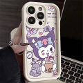 MHKEID Casing Hp OPPO A18 A38 A2x Case pola sanrio desain baru perlindungan Kesing lensa kamera genggam silikon Softcase. 
