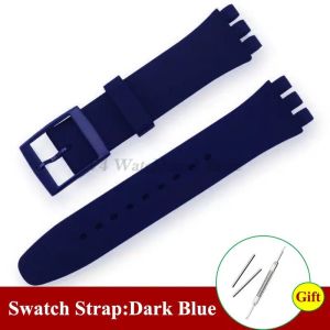 Jelly Silicone Rubber Watch Band Waterproof 12mm 16mm 17mm 19mm 20mm Sport Bracelet For Swatch Watch Strap Replacement Accessories
