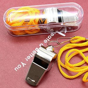 FUJIN Loud Metal Whistle Professional with Rope Sport Whistle Soccer Smooth Referee Whistles Referee