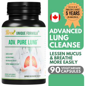 Real House Canada Adv Pure Lung Cleanse 90 Capsules - Turmeric Honeysuckle Lung Supplement Expel Mucus Cough Cold Flu Advanced