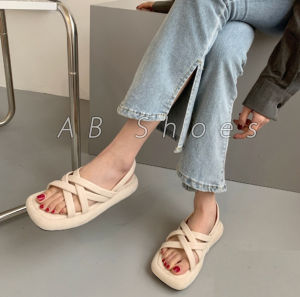 Sandal FlatFrom Wanita silang Tali Belakang elastis