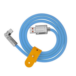 Raimondo 6A 120W Kabel Putar Zinc Alloy Fast Charging Cable Kabel Data Rotasi 180⁰ Kabel Pengisi Daya Silikon Cair Cocok Untuk IPhone/Android/Type-c