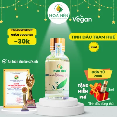 Tinh Dầu Tràm Huế Nguyên Chất 30ml - Hoa Nén - Chăm sóc sức khỏe mẹ và bé