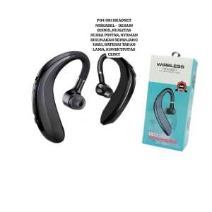 P04 HEADSET BLUETOOTH SINGLE BLUETOOT TUNGGAL BLUETUT BLUTUT HF HANDSFREE NIRKABEL KUALITAS SUAR