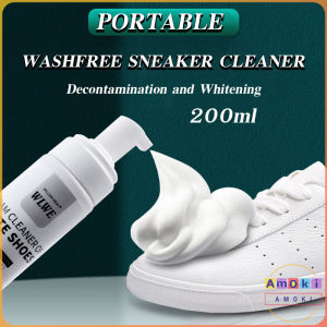 Amoki 200ml White Shoe Cleaner for White Shoes Sole Whitener Whitening Shoes Sneaker Cleaner