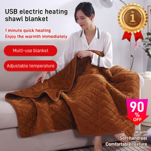 新款USB电热毛毯 Multifunctional electric blanket body warmer low voltage heating office blanket shawl  USB Electric Blanket Spring Festival Battle Robe Cloak Single Heating Warming Blanket Nap Heating Shawl Cover Blanket Electric Mattress