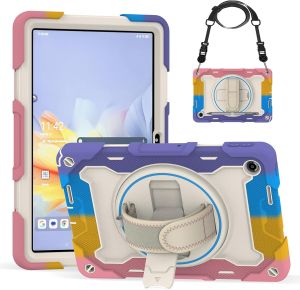 360 Rotating Kickstand Hand Shoulder Strap 3 Layer Heavy Duty Shockproof Case for Lenovo Tab 10.1 2025Tab M11 2024K11 LTETab one 8.7 2025K9M10 plus 3rd Gen 10.6M9