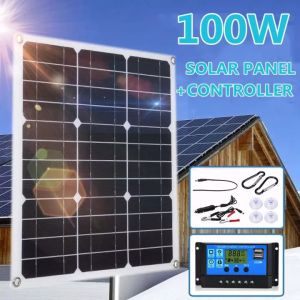 Sistem Panel Surya 100W 12V ke 220V & Kit Inverter Solar 4000W