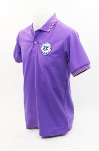 ✨รุ่นใหม่✨ เสื้อโปโล สพฉ. สถาบันการแพทย์ฉุกเฉินแห่งชาติ สีม่วง (ชาย/หญิง) ผ้าเกรดแบรนด์เนม นุ่มลื่นใส่สบาย