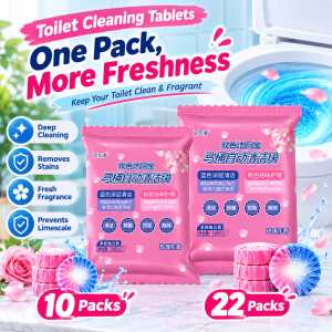 Toilet Cleaner Block Automatic Bowl Clean Tablet Anti‑Stain Deodorant Bacteriostatic Powerful Deep Cleaning Long‑Lasting For Bathroom Toilet Tank Use