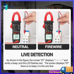 [ VKTECH ] Durable ST180 Digital Clamp Meter with 4000 Counts for AC/DC Current Voltage and NCV Non-Contact Voltage Detection in Electrical Work
