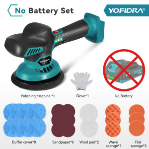 6 Gears Car Polisher 7000rpm Electric Polish Automobile Polishing Sealing Glaze Machine Rotary Tool For Makita 18V Battery