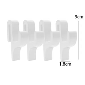 20Pcs No Drill Shower Hooks for 6mm Glass Door Hanger Towel Rack Squeegee Holder Hanging Organizer Waterproof Robe Hook Bathroom Tool