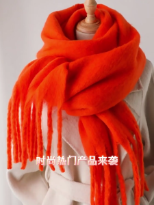 Soft Polyester Scarf With Elegant Long Fringe Detail For Winter Warmth And Stylish Outfits Fashion Shoulder Wrap