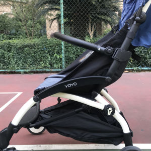 Pegangan Stroller Depan Tengah / Belly Bar Baby Jogger Sandaran Tangan Stroller Kulit Bumper Bar Stroller Tombol Tekan Untuk Menyesuaikan Sudut
