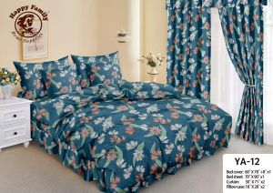 🔥6in1 SET BEDSHEET QUEEN SIZE 60"X75 2PCS PILLOWCASE 1PCS FLATSHEET 1PCS FITTEDSHEET 2PCS CURTAIN
