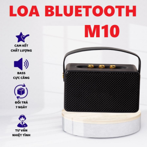 Loa Bluetooth Không Dây M10 Có Thẻ Nhớ SD Di Động Ngoài Trời 360 Độ Loa siêu trầm Sử dụng liên tục 8 tiếng - BẢO HÀNH 1 ĐỔI 1 từ MƯỜNG THANH ROYAL