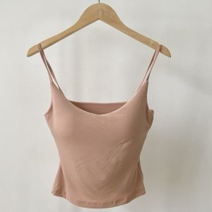 IELGY Strap vest womens solid color slim fit short top