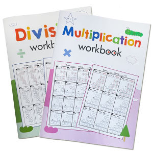 2PCS Math Workbook for Learning Multiplication and Long Division Activity Worsheet Ages 10-13 Arithmetic Exercises Book Math Training Books Mathematics Practice Workbook Reinforcing Calculation Techniques Homeschooling Classroom Use