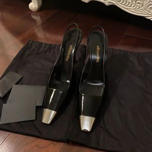 Women pointed metal toe high heels selxy Pumps stiletto sandals work office shoes