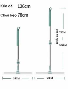 Cây Gạt Nước Sàn Nhà Xoay 360 Độ Tay Cầm Cán Inox Kích Thước 35cm Và 55cm Tiện Lợi Phù Hợp Cho Mọi Gia Đình