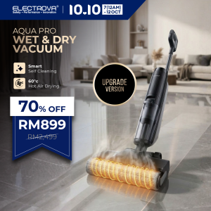 Electrova Cordless Wet & Dry Vacuum Cleaner Aqua Pro Smart iTech Clean Elite Collection