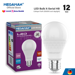 LAMPU MEGAMAN 12W LED YTA60Z2 UNGU SATUAN 12 WATT X-Serial HB GARANSI RESMI 3 TAHUN