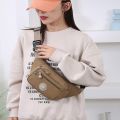 IU MISS Nylon Sports Waist Bag Zipper Large Capacity Nylon Waist Bag Fashion Phone Bag Canvas Crossbody Bag Sports. 
