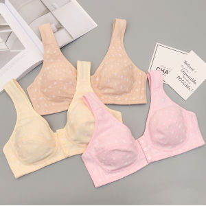 OK บราไซส์พิเศษ36-44 BC ถ้วยผู้หญิงชุดชั้นในผ้าฝ้ายระบายอากาศได้ดีสวมใส่สบายไม่มีห่วงเหล็ก