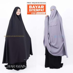 Gratis Cadar Bandana Khimar Super Jumbo Exclusive Syari Haramain Non Pet Gratis Cadar Hijab Jilbab Instan Wolfis Premium Terbaru 2023