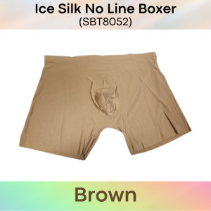 Mens Boxer: Nylon Ice Silk No Line Boxer Trunks Underwear (SBT8052)