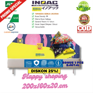 Kasur Busa Inoac no 2 Mattres ukuran quin 200 x 160 x 20cm Original D20 garansi anti kempes 10 tahun