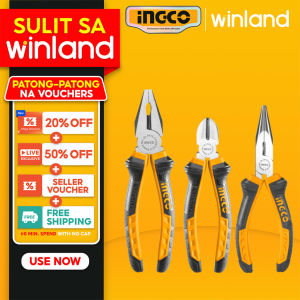Ingco by Winland CR-V Pliers Set Long Nose Combination Plier Cut 3pcs HKPS08318 ING-HT