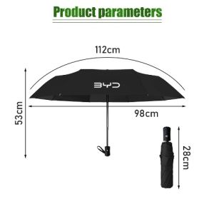 Automatic Umbrella for BYD Atto 3 Tang F3 E6 Yuan Plus Song Max F0 Qin G3 I3 Han Car Fully Folding Umbrella Sunshade Auto Accessories