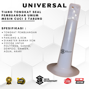 Tiang Tongkat Seal Pembuangan Umum Mesin Cuci 2 Tabung