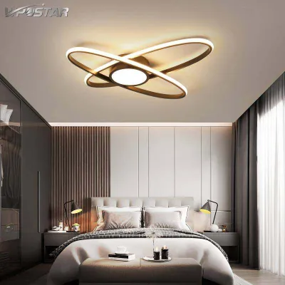 Modern LED Ceiling Lights for Kitchen Study Dining Room Bedroom Chandeliers Nordic Style Black Oval Ring Hanging Lamps LED Light