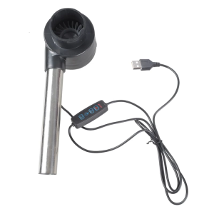 Portable Blower Fan 5V USB Powered 14.5cm Air Duct 5 Speed Settings For Camping Cooking Ventilation And Ignition Assistance