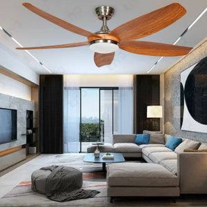 (Mẫu mới 2022) Quạt trần đèn màu nâu gỗ động cơ DC lõi đồng siêu êm chạy cực mát khiển từ xa có đảo ngược chiều