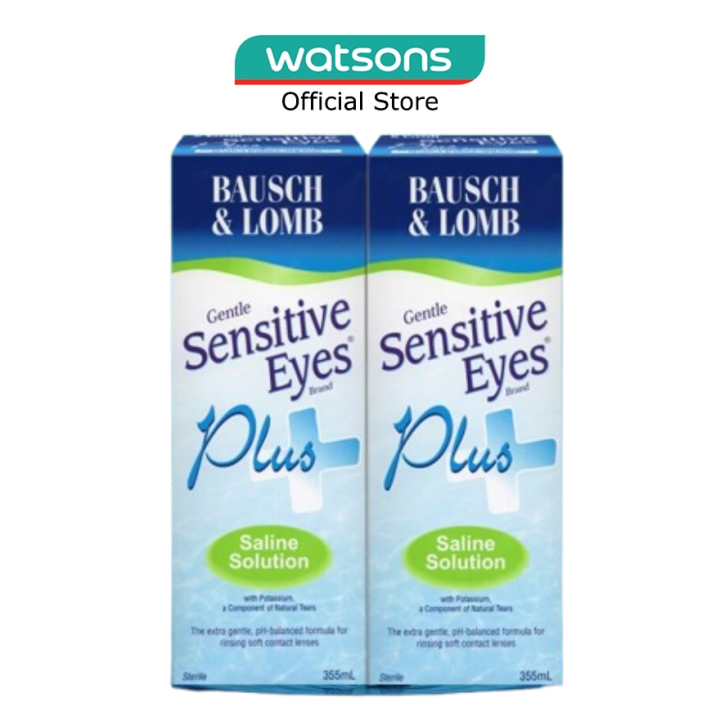 BAUSCH & LOMB Sensitive Eyes Plus Saline Solution 355ml x 2s