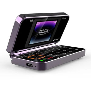 Dual screen folding flip function machine 2G elderly foreign language mobile phone large button flashlight