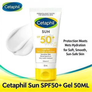 Cetaphil Sun SPF 50+ Light Gel Sunscreen 50ml Face & Body Sunblock 50ml
