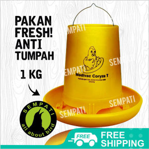 SEMPATI Tempat Makan Ayam  Ransum  Tra1k Tra 1 Kg 1k Medion Kapasitas 1kg Wadah Pakan Makanan Breeding Ternak Anak Ayam Bebek Unggas Burung RNS1KG