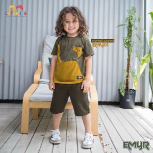 Setelan Anak Laki laki Set Emyr Usia 3 bulan - 6 tahun Cute Kids