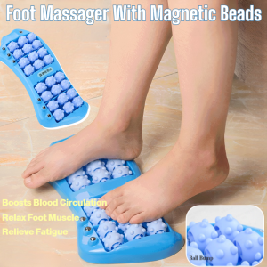 Foot Massager With Magnetic Beads Roller Relax Foot Muscle Relieve Fatigue Body Dredging Meridian Massager