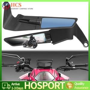 【HCS】 2Pcs Motorcycle Mirrors Universal 10mm 8mm Stealth Mirrors Motorcycle Rearview Mirror Wind Wing Side Rearview Mirrors