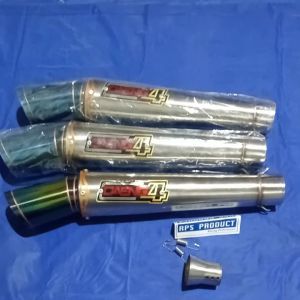 Silincer Tabung Knalpot Racing DAENG Bluemoon 50 MM Bonus DB Killer Stainless Berkualitas